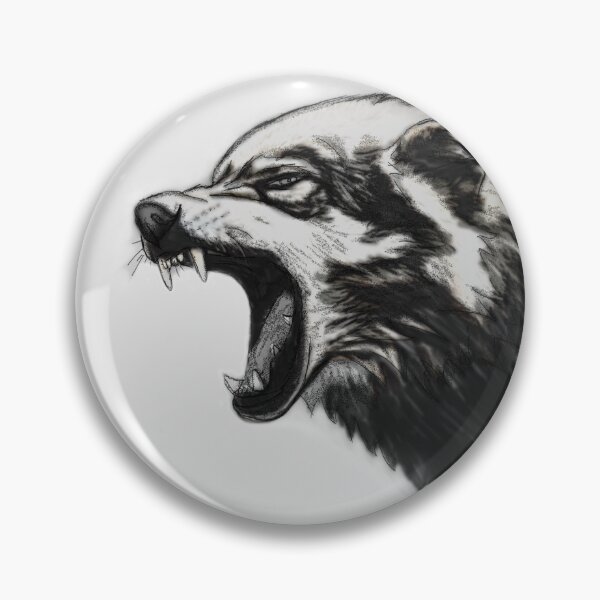Item preview, Snarling wolf designed and sold by Jazmindoesart.