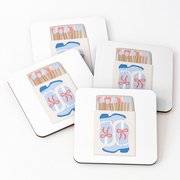 Item preview, Red and Blue Boots Matchbox designed and sold by Anna Buse.