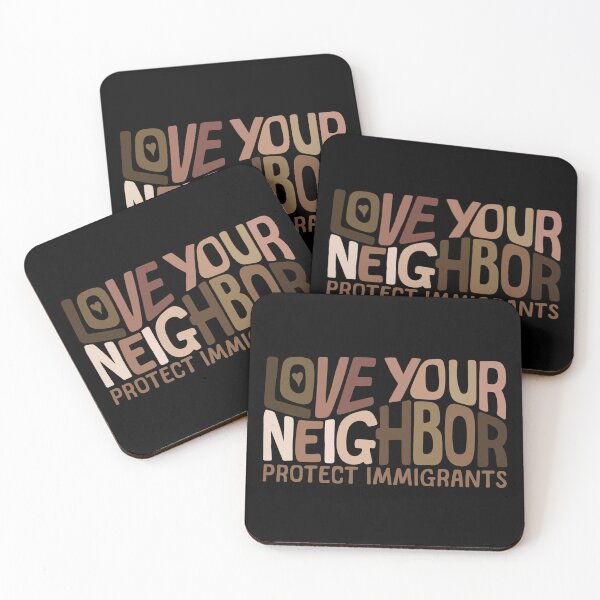 Item preview, Love Your Neighbor - Protect Immigrants Word Art designed and sold by Unhinged Heather.