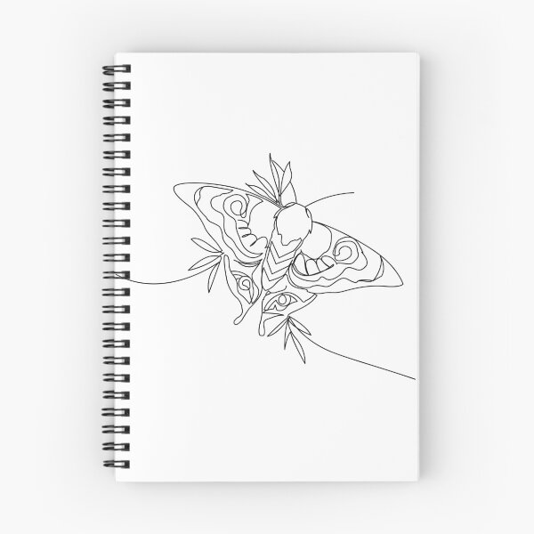 Item preview, Moth Line Art – Tattoo Style Insect  designed and sold by UniverseN1.