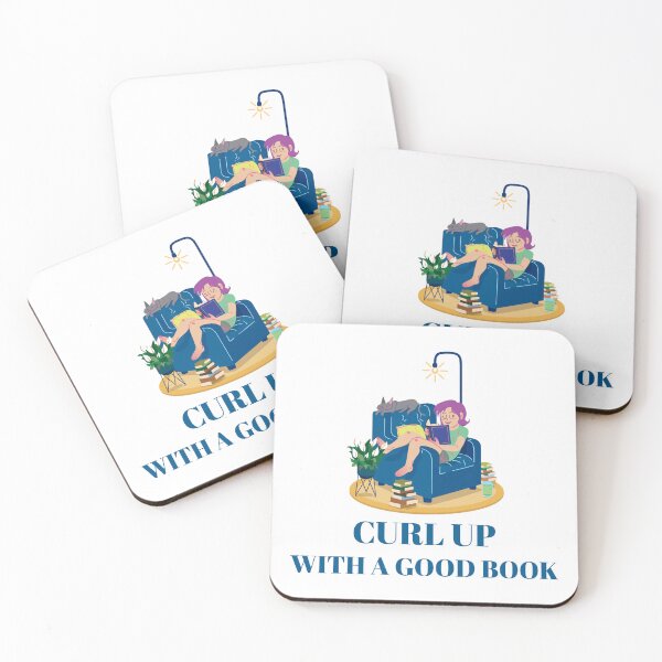 Item preview, Curl up with a good book Cozy Reading Quote  designed and sold by Hem & Co.