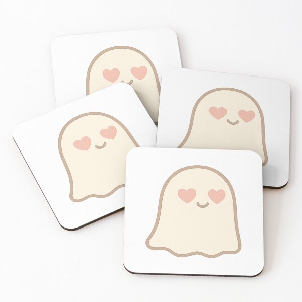 Item preview, Fantasma de amor, ojos de corazón kawaii, lindo Halloween designed and sold by Vendeloc.