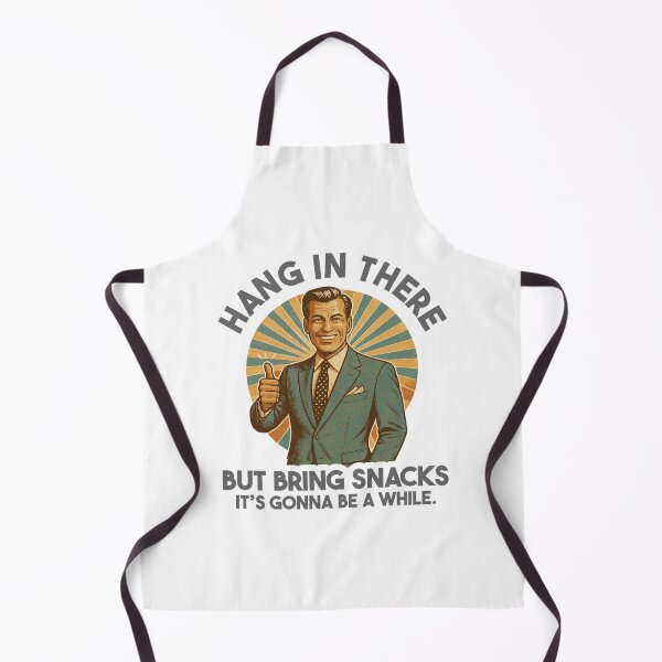 Item preview, Hang In There But Bring Snacks - Funny Retro Quote | Retro Sarcastic Humor designed and sold by Cree8if.