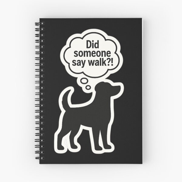 Artikelvorschau, Hundesilhouette – „Hat jemand Spazierengehen gesagt?!“ entworfen und verkauft von sochadesigner.