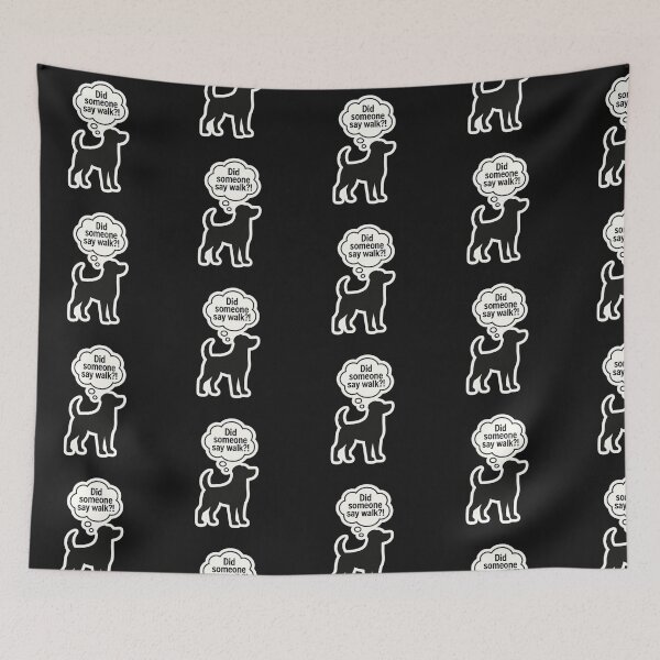 Item preview, Dog Silhouette – “Did someone say walk?!” designed and sold by sochadesigner.