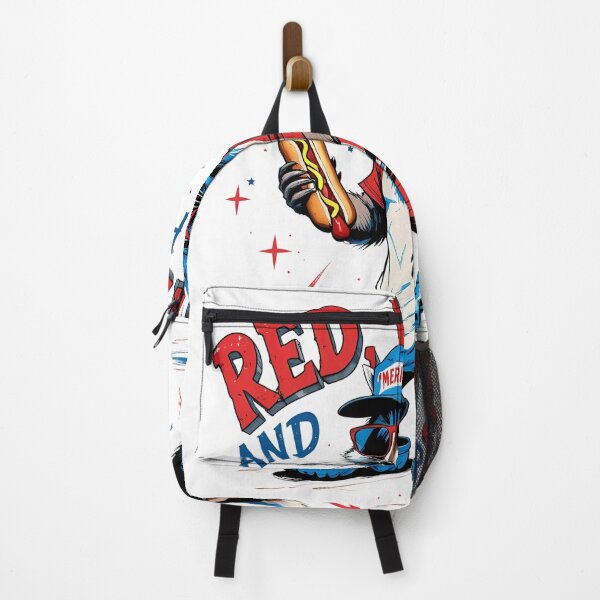 Item preview, Red White and Feral Raccoon Funny 4th of July designed and sold by Redsame ⭐⭐⭐⭐⭐.