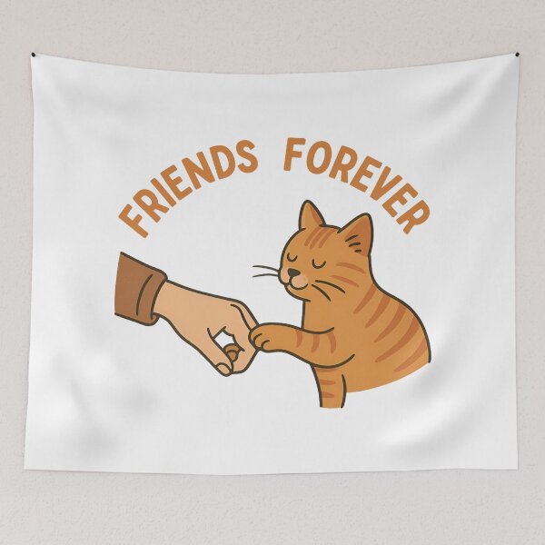 Item preview, Friends Forever – Cat and Human Connection designed and sold by ALITOPRINCE.