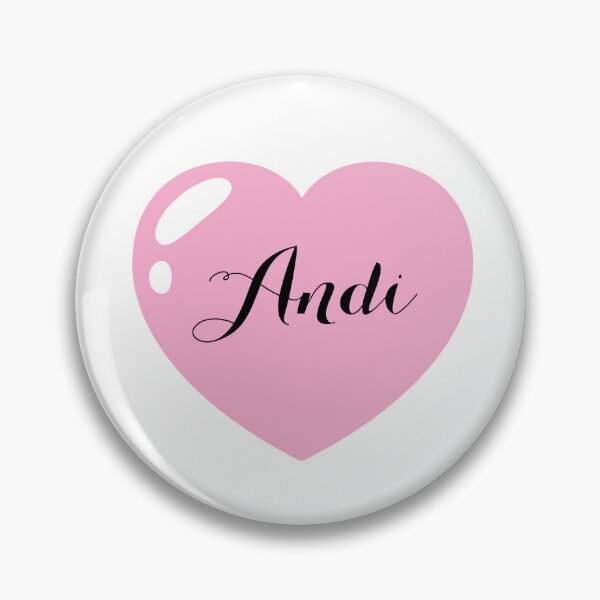 Item preview, Andi Name with Pink Heart  designed and sold by Monika Howarth.