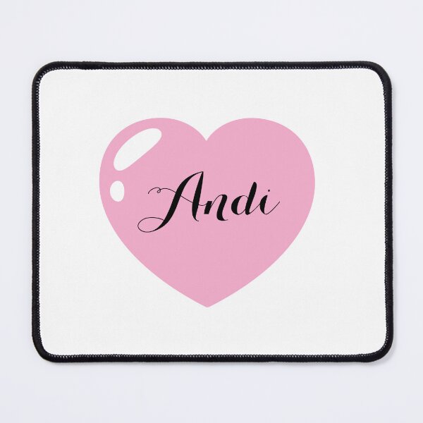 Item preview, Andi Name with Pink Heart designed and sold by Monika Howarth.