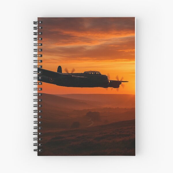 Artikelvorschau, Sonnenuntergang im Lancaster Moorland BBMF entworfen und verkauft von Skyframe Aviation.