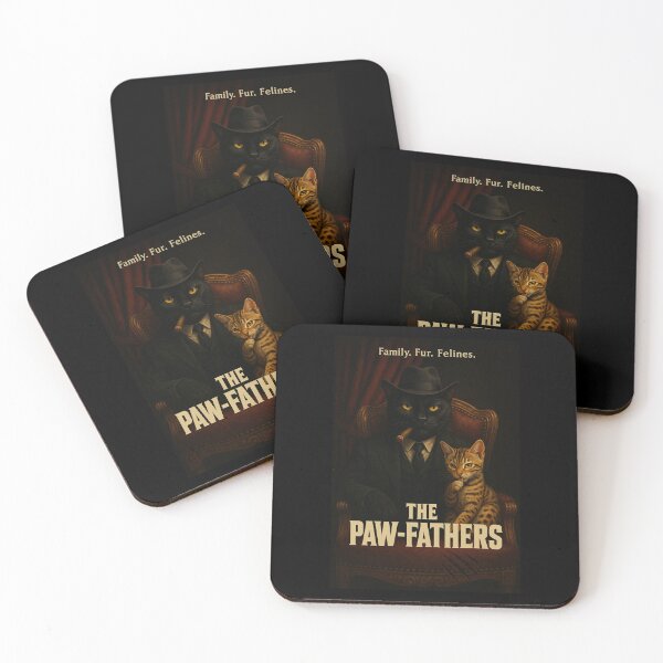 Item preview, The Paw-Fathers – Mobster Cat Parody Poster designed and sold by bloria.