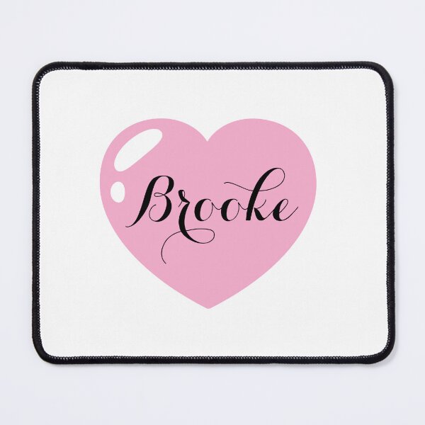 Item preview, Brooke Name with Pink Heart designed and sold by Artbymonika.