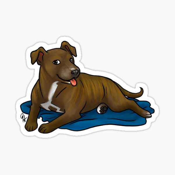 Vista previa del artículo con la obra «Personalizado - Mezcla de Pitbull - Reba», diseñado y vendido por Jennifer Stolzer.