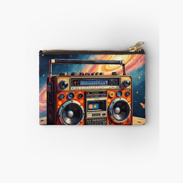 Item preview, Galactic Soundwaves – Bauhaus Boombox in a Cosmic Dreamscape designed and sold by WhimsicalThredz.