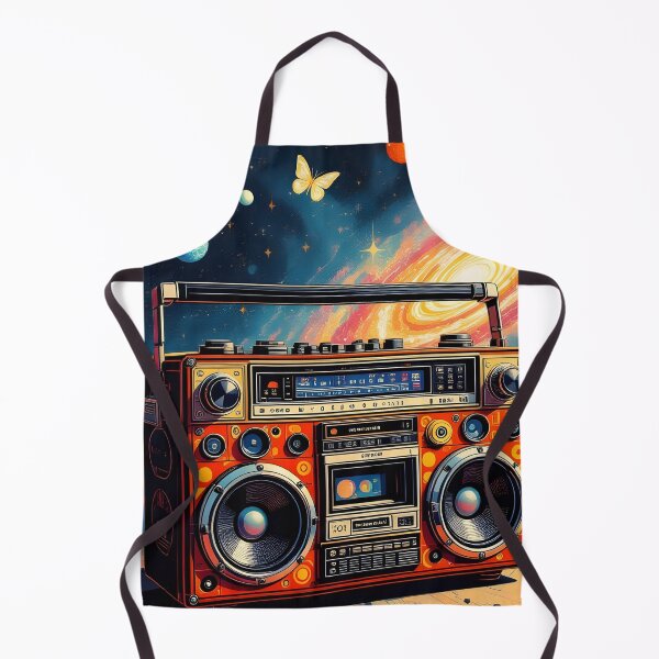 Item preview, Galactic Soundwaves – Bauhaus Boombox in a Cosmic Dreamscape designed and sold by WhimsicalThredz.