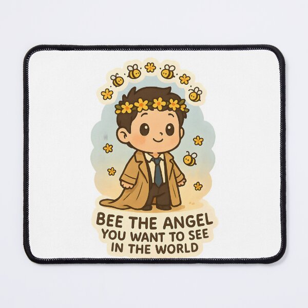 Item preview, Bee the Angel You Want to See in the World – Cute Castiel Supernatural Sticker designed and sold by MAVNALE.