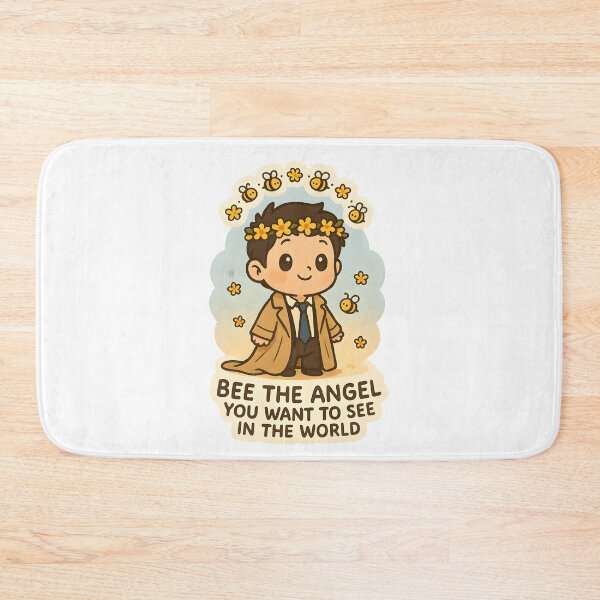 Item preview, Bee the Angel You Want to See in the World – Cute Castiel Supernatural Sticker designed and sold by MAVNALE.