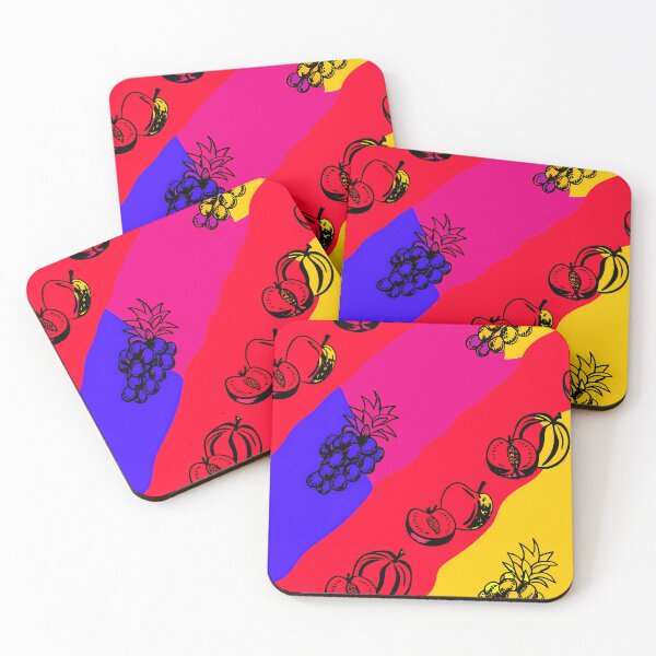 Item preview, Colorful Fruits Blue Red Yellow Pink  Pattern designed and sold by ART ATTACK ZONE.