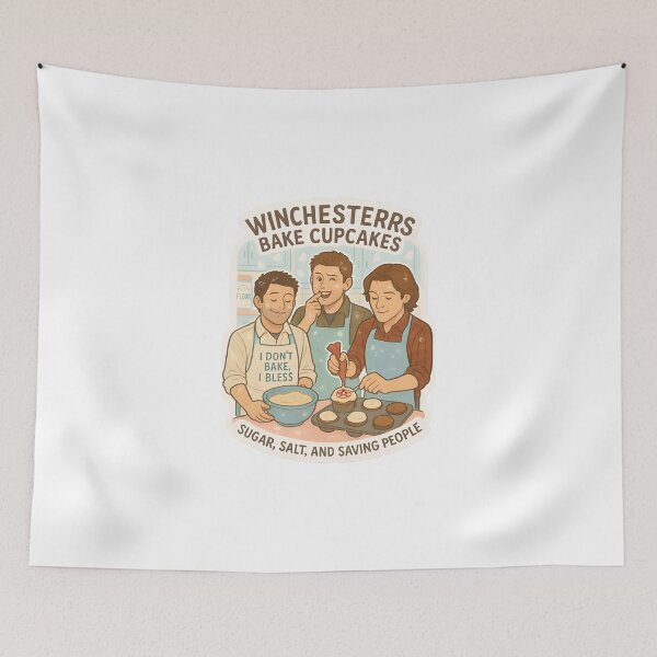 Item preview, Winchesterrs Bake Cupcakes – Supernatural Baking Sticker designed and sold by MAVNALE.