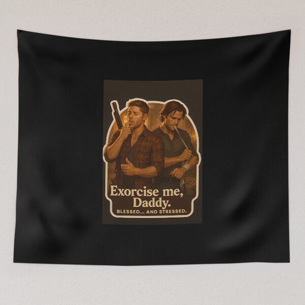 Item preview, Exorcise Me, Daddy – Supernatural Blessed & Stressed Sticker designed and sold by MAVNALE.