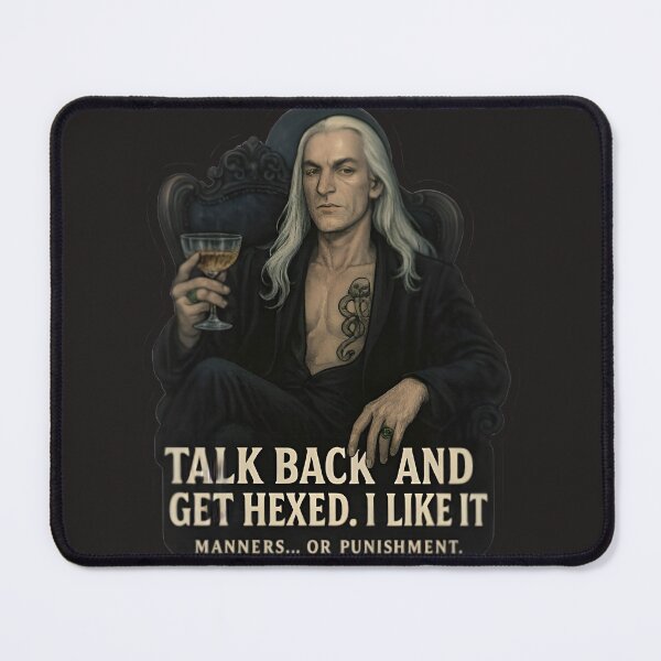 Item preview, Lucius Malfoy – Talk Back and Get Hexed Sticker designed and sold by MAVNALE.