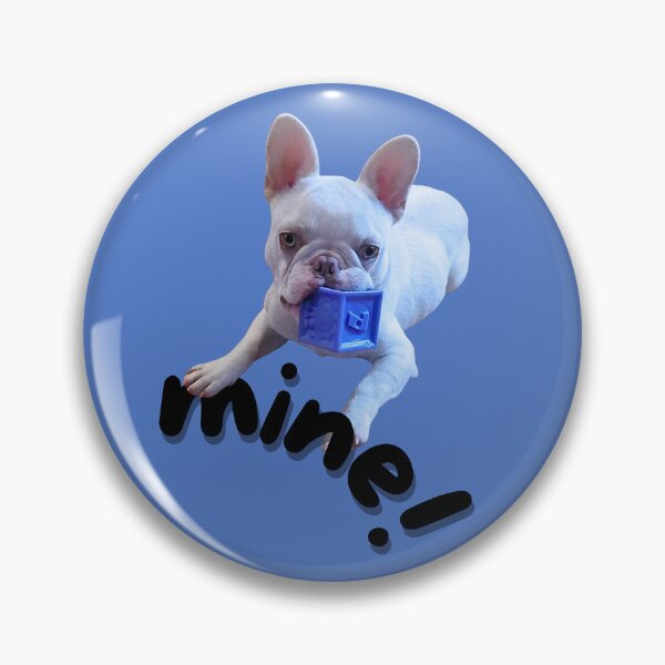 Item preview, French Bulldog-White Frenchie with toy- My Toy- Mine designed and sold by MaritzaGoodIdea.