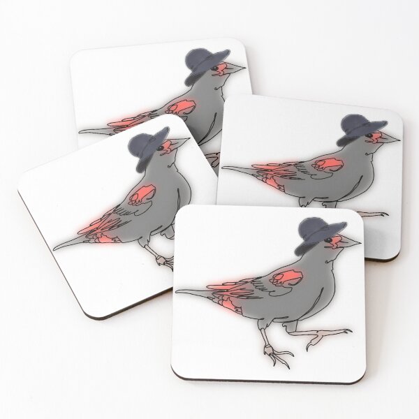 Item preview, Ruby the Red Blackbird in a Floppy Sun Hat – animalzinhats designed and sold by Ashley’sAnimalz.
