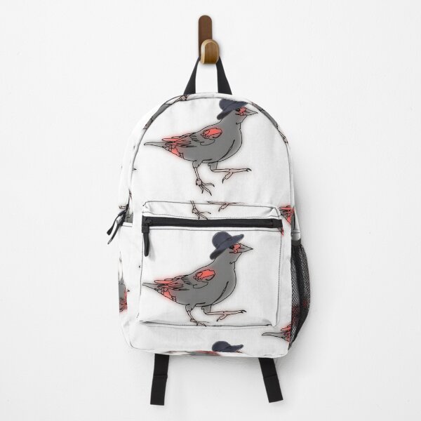 Item preview, Ruby the Red Blackbird in a Floppy Sun Hat – animalzinhats designed and sold by Ashley’sAnimalz.