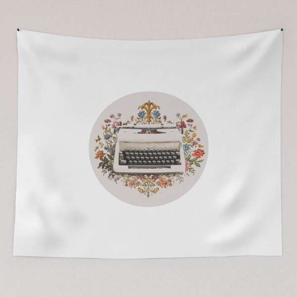 Item preview, White Vintage Typewriter With Decorative Excess designed and sold by FWLKIT.
