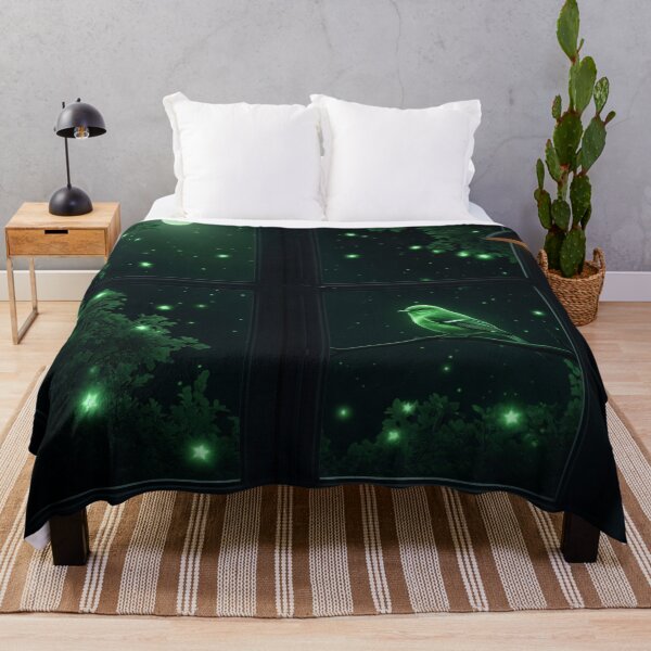 Item preview, Green bird in the night sky designed and sold by Glodtower.