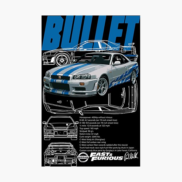 Item preview, 2 Fast 2 Furious Brain's Skyline  designed and sold by BronArtworks.