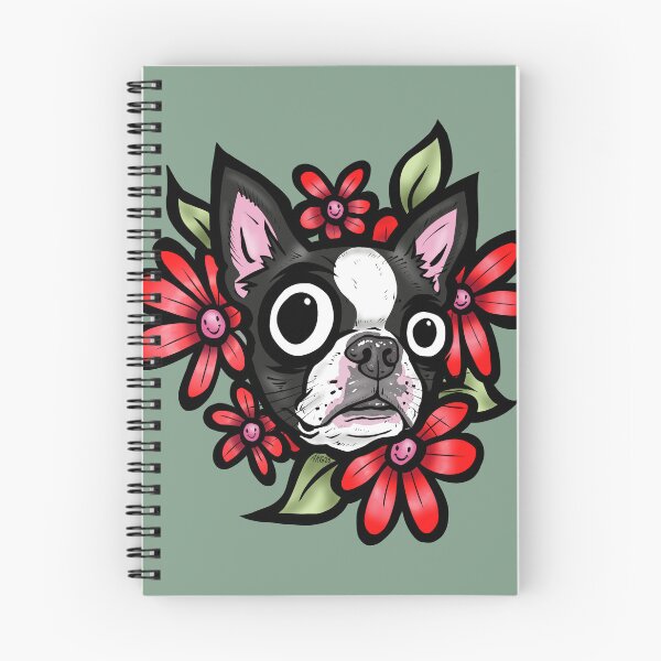 Item preview, Boston Terrier Red Daisies designed and sold by turddemon.