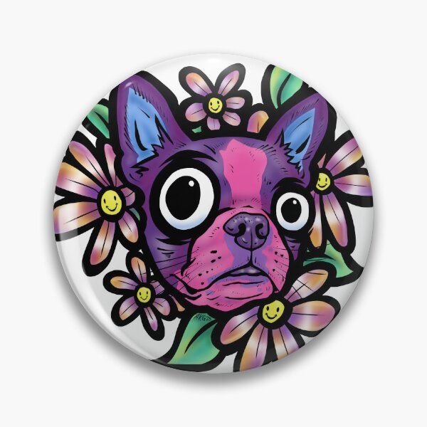 Item preview, Purple Boston Terrier Daisies designed and sold by turddemon.