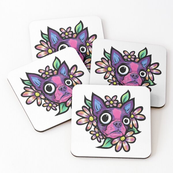 Item preview, Purple Boston Terrier Daisies designed and sold by turddemon.