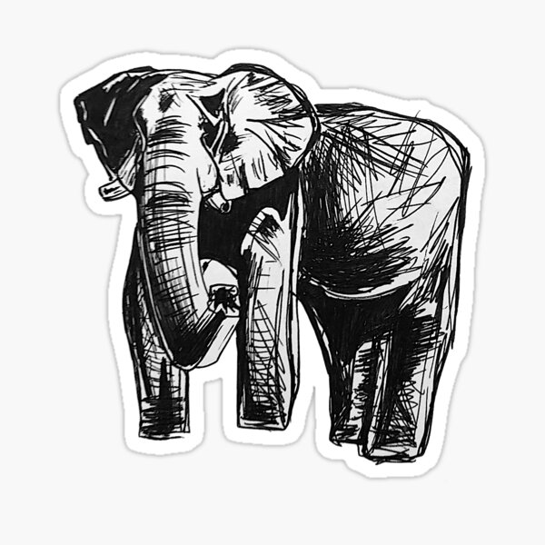Item preview, Elephant Drawing designed and sold by nicolegq.