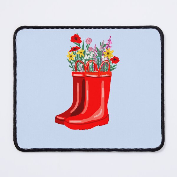 Item preview, Rainboots with flowers designed and sold by Mal-Gal.