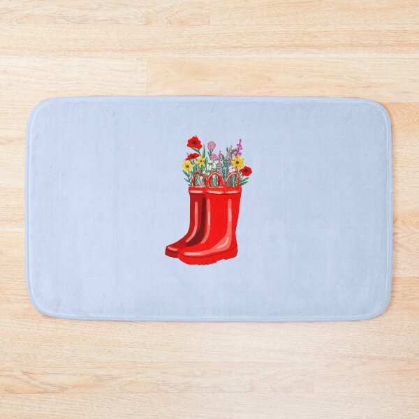Item preview, Rainboots with flowers designed and sold by Mal-Gal.