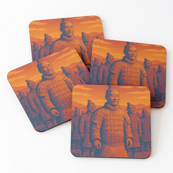 Item preview, Terracotta Army Retro Poster | Digital Pop Art of Ancient Chinese Warriors | Vintage Xi’an Wall Art | Historical China Landmark Print | Bold Archaeology Decor designed and sold by PaintedPixels01.