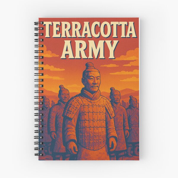 Item preview, Terracotta Army Retro Poster | Digital Pop Art of Ancient Chinese Warriors | Vintage Xi’an Wall Art | Historical China Landmark Print | Bold Archaeology Decor designed and sold by PaintedPixels01.