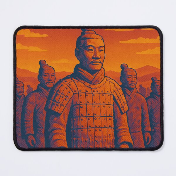 Item preview, Terracotta Army Retro Poster | Digital Pop Art of Ancient Chinese Warriors | Vintage Xi’an Wall Art | Historical China Landmark Print | Bold Archaeology Decor designed and sold by PaintedPixels01.