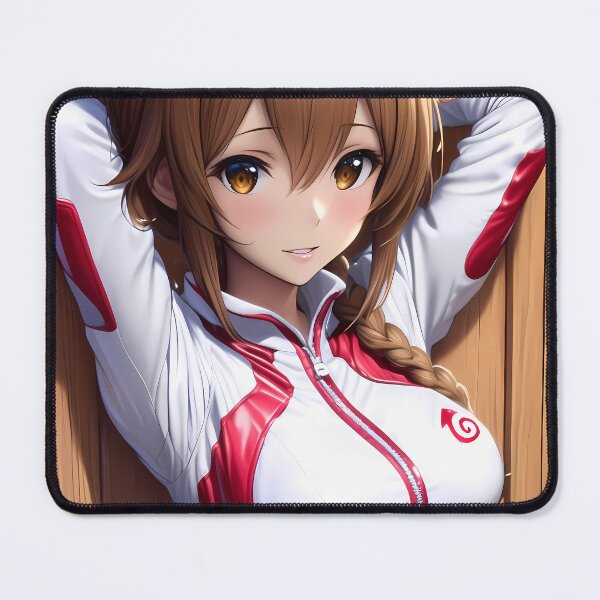 Item preview, Art Silica Sword Online Sporty Flirty Girl Warm Smile Red White Suit designed and sold by mildaclairmo.