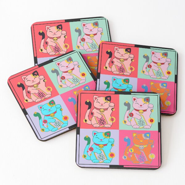 Item preview, Pop Art Lucky Cats designed and sold by ThenSheDid.
