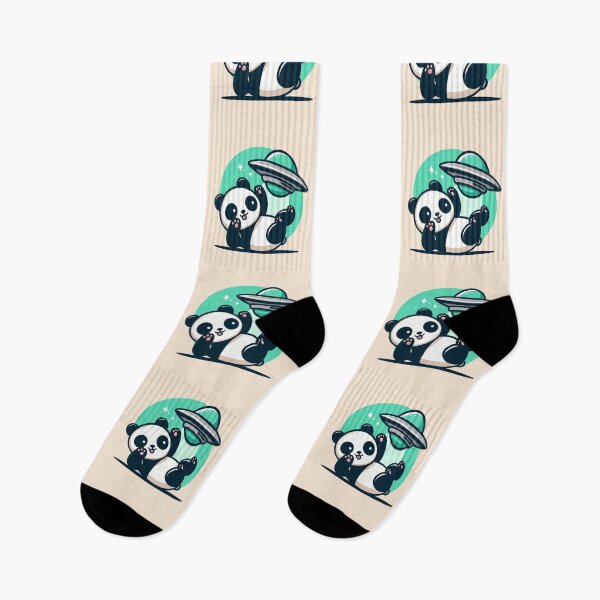 Item preview, Panda Bear Playing with a Flying Saucer designed and sold by Ghost on Toast.