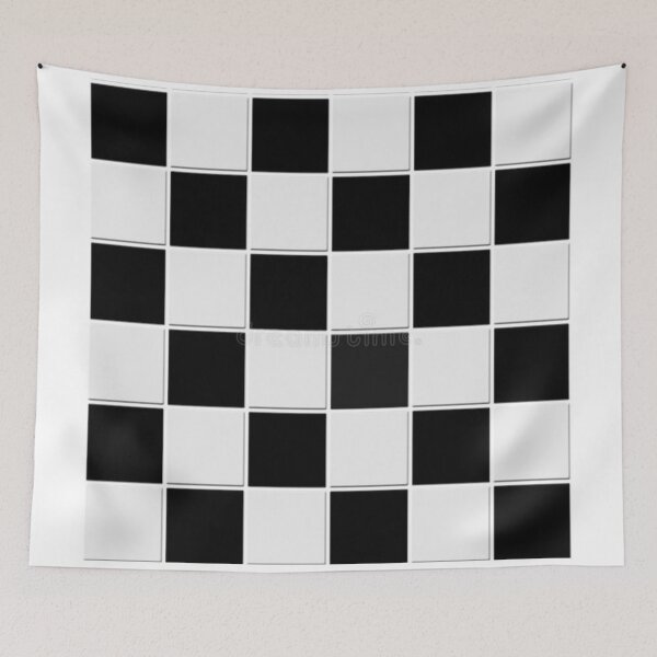 Item preview, black and white checkers scares pattern designed and sold by pksart1.