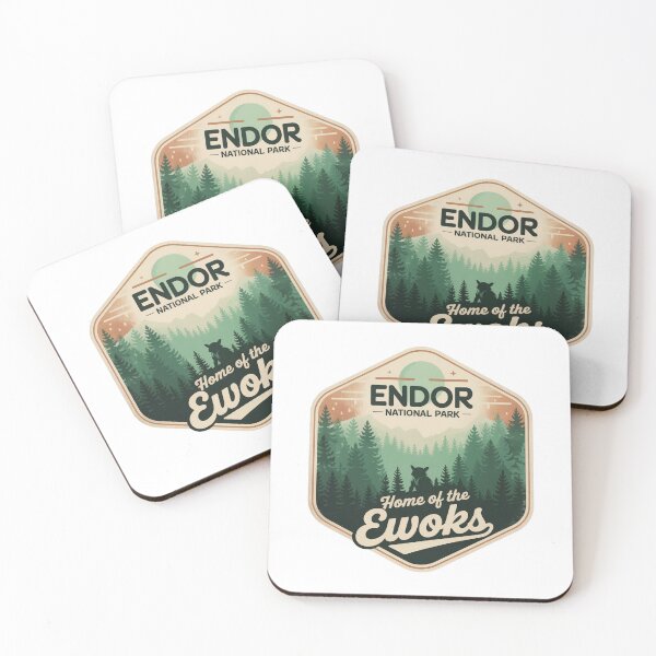 Item preview, Endor National Park Sci-Fi Forest Moon Travel Sticker designed and sold by carshapes.