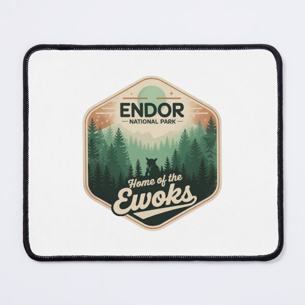 Item preview, Endor National Park Sci-Fi Forest Moon Travel Sticker designed and sold by carshapes.