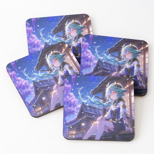 Item preview, Sucrose Genshin Impact Game Curious Wisteria Nighttime Alchemist Reflection designed and sold by mildaclairmo.