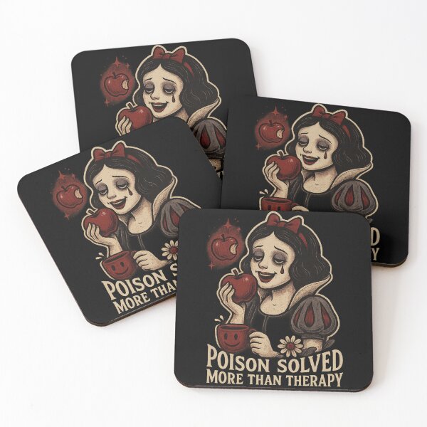 Item preview, Poison Solved More Than Therapy – Dark Kawaii Snow White Meme Design designed and sold by Panda LuL Art.