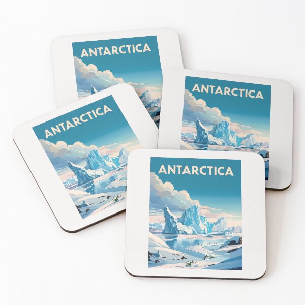 Item preview, Retro Travel Poster Antarctica designed and sold by lea-lani.
