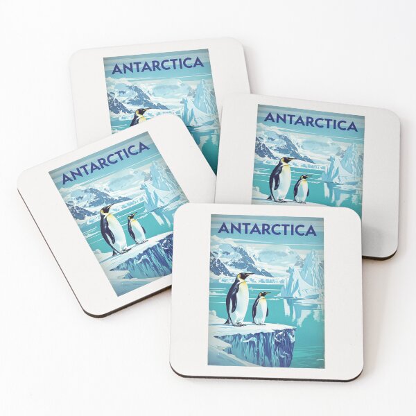 Item preview, Retro Travel Poster Antarctica designed and sold by lea-lani.